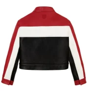 Women's Avirex CROPPED COLORBLOCK MOTO JACKET - Back