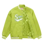 Supreme X Mitchell & Ness Doughboy Twill Light Green Varsity Jacket