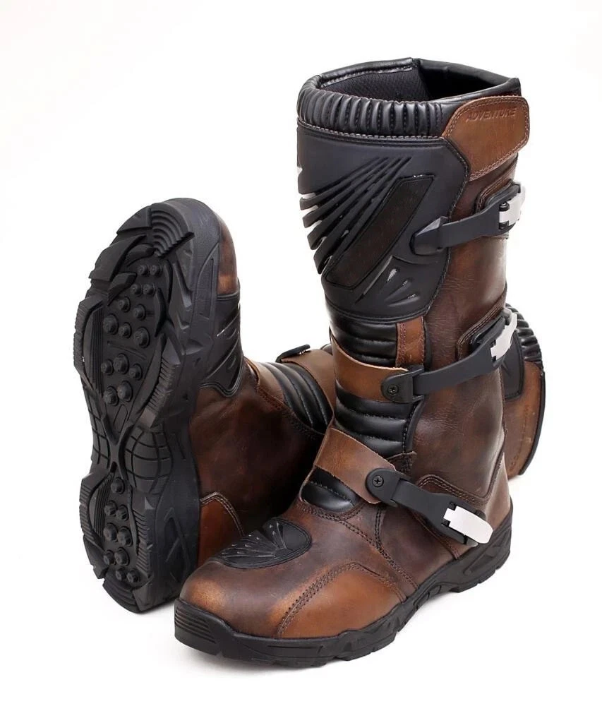 Leather Adventure Motorcycle Riding Shoes for Men Leather Adventure Motorcycle Riding Shoes for Men