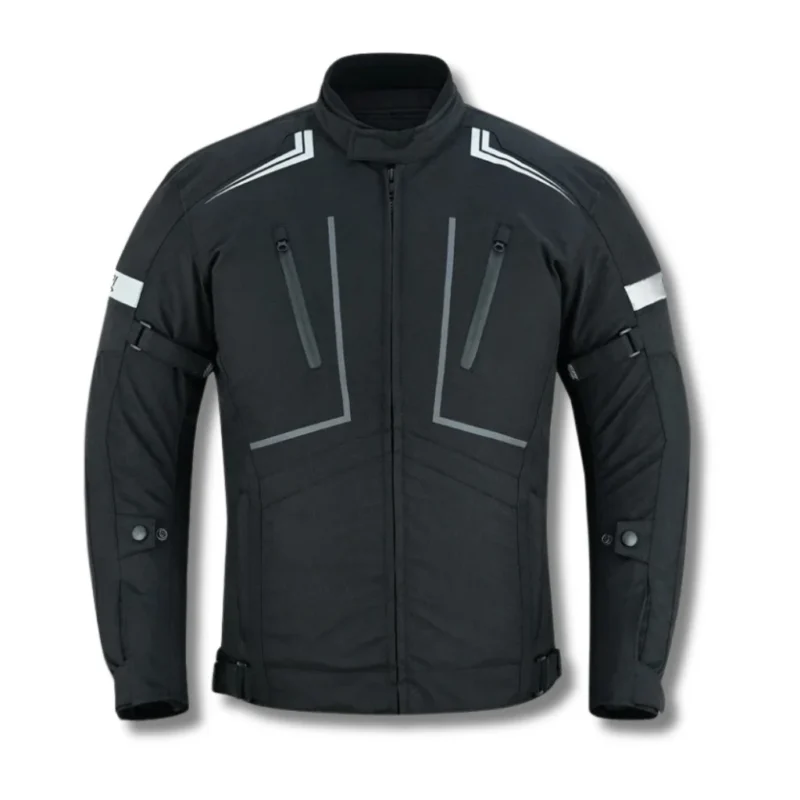 Men's Premium Black Adjustable Motorcycle Jacket