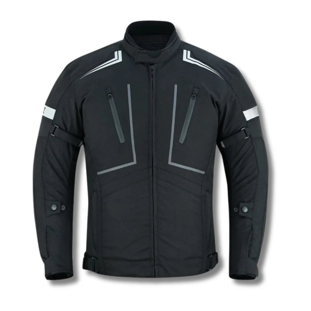 Mens-All-Seasons-adjustable-motorcycle-jacket Men's Premium Black Adjustable Motorcycle Jacket