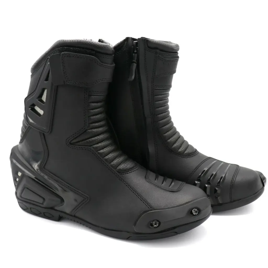 Men’s High-Tech Leather Motorcycle Racing Shoes (1) Men’s High-Tech Leather Motorcycle Racing Shoes