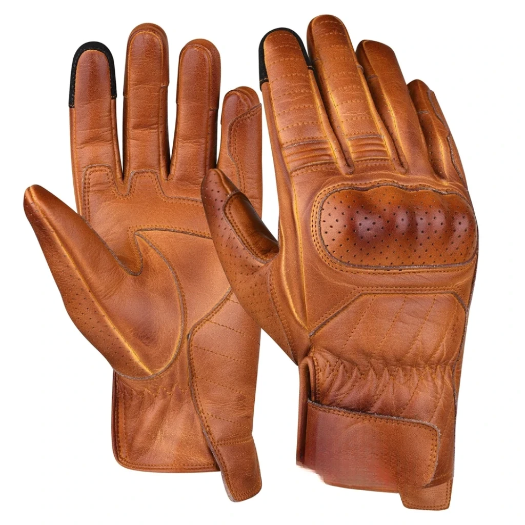 Premium 100% Leather Motorcycle Gloves for Moped Riding Premium 100% Leather Motorcycle Gloves for Moped Riding